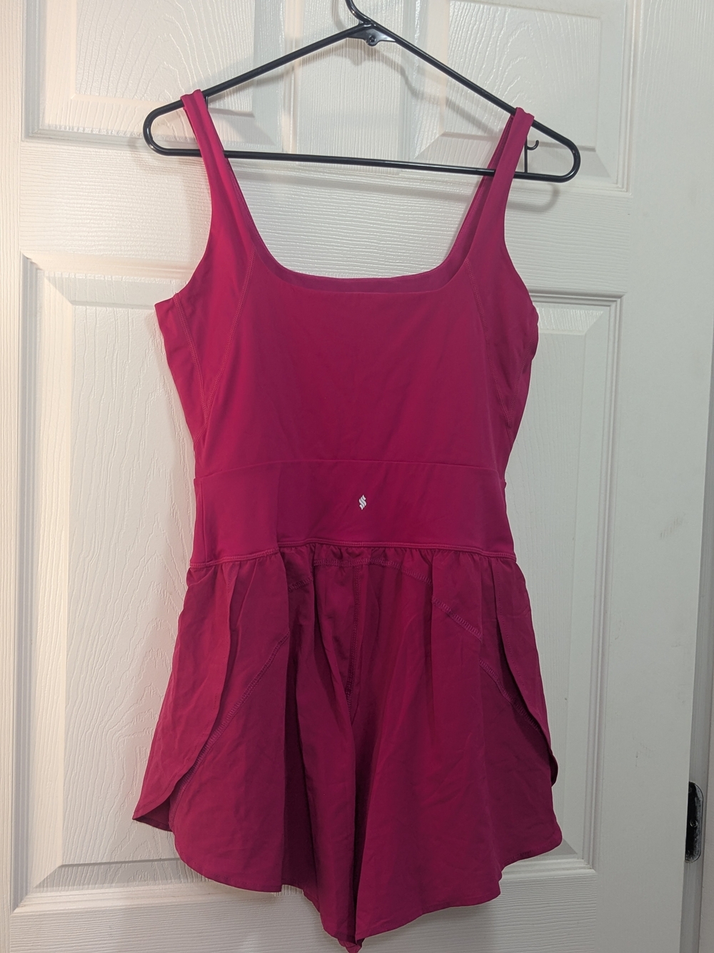 Magenta Athletic Top with Reflective Logo